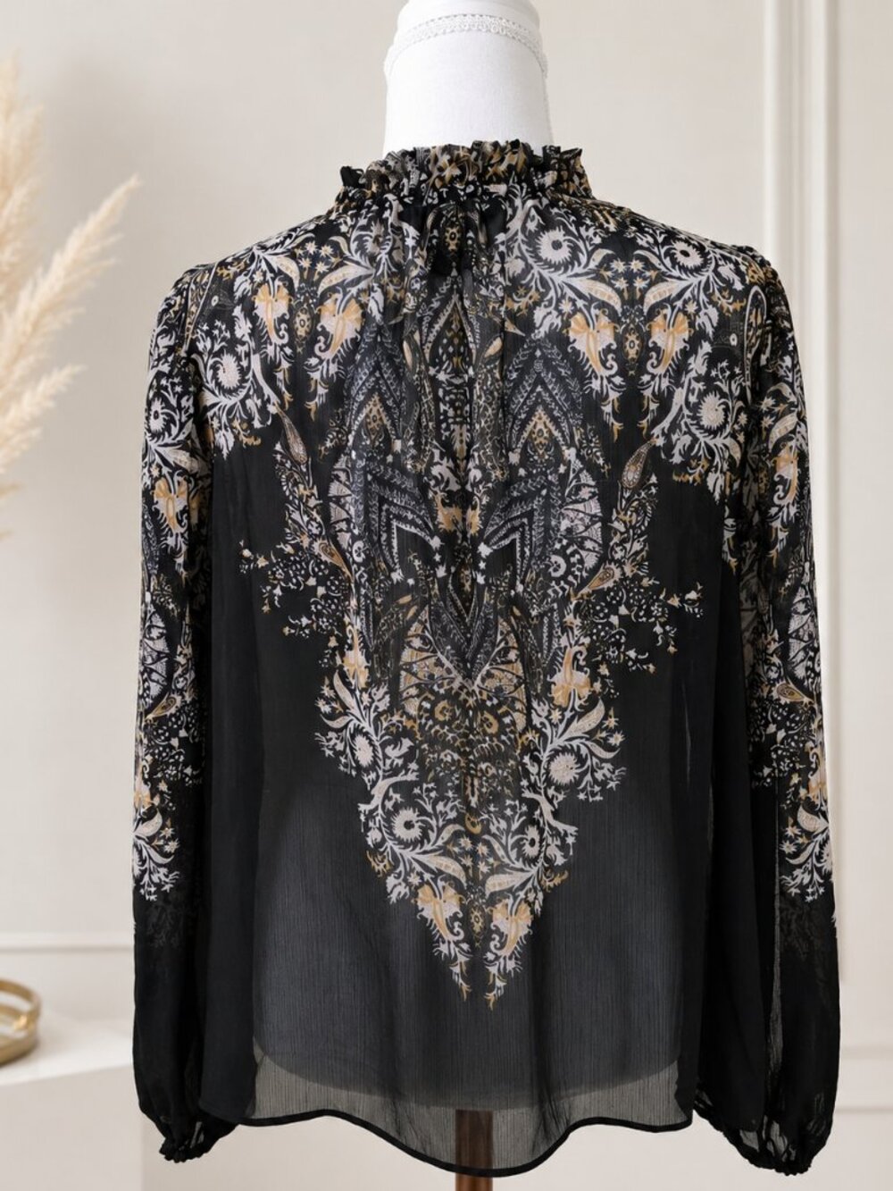 Rachel Zoe Sheer Printed Blouse – Size M NWOT - Picture 5 of 7